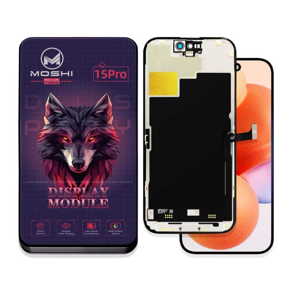 จอ LCD MOSHI ใช้สำหรับมือถือ iPhone รุ่น x xs xr 11 11pro 11 promax 12 13 13 promax 14 14pro 15 15pro ฟรีชุดไขควง ประกัน รูปที่ 1