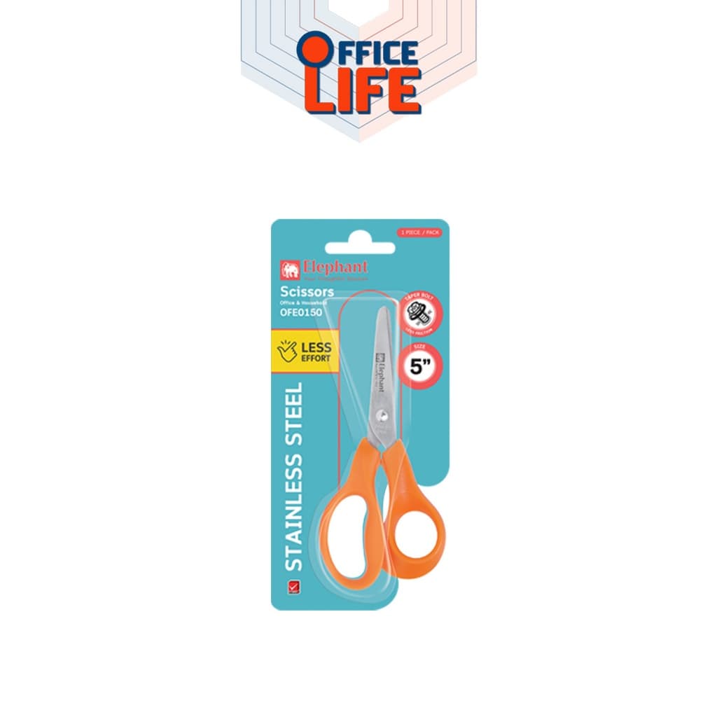 Elephant กรรไกร Scissors กรรไกรสแตนเลส OFE ขนาด 5 / 6.5 / 8 / 8.5 นิ้ว รูปที่ 5
