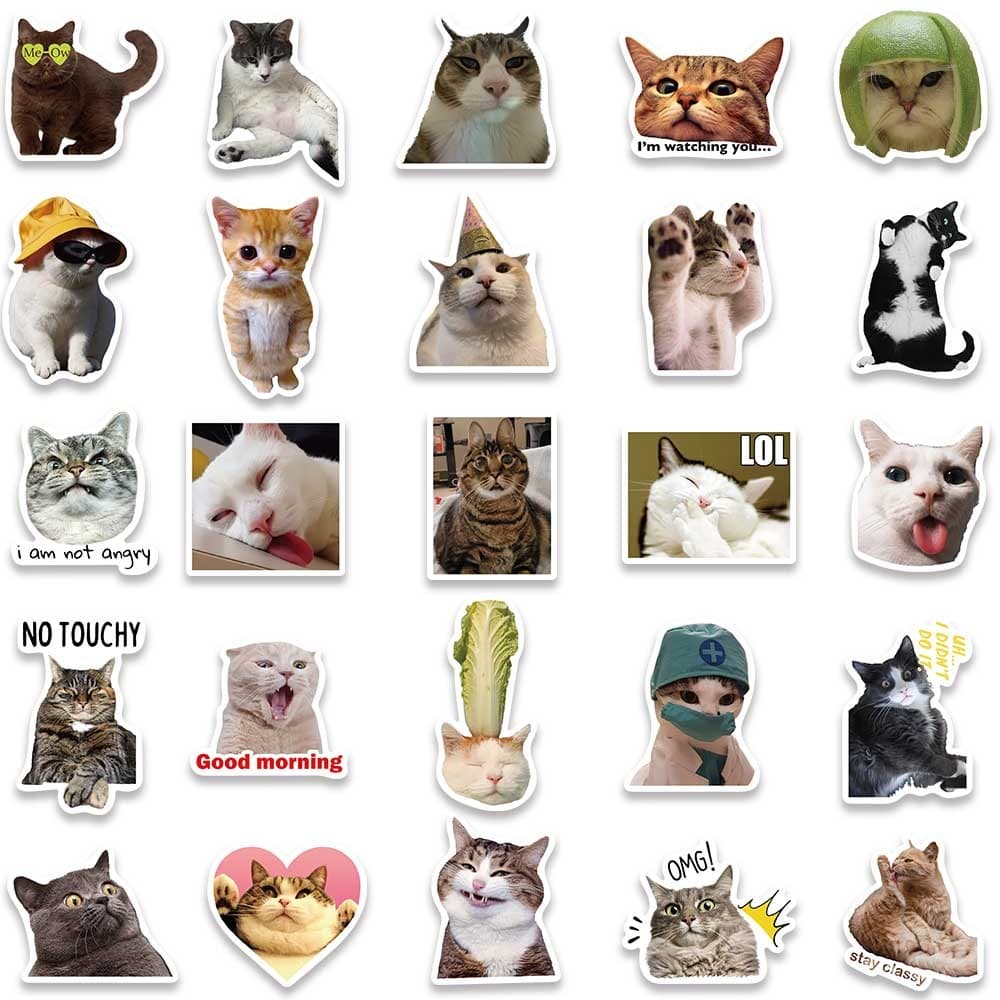 จัดส่งจากประเทศไทยstickerแมวน่ารัก สติกเกอร์ กันน้ํา สติกเกอร์สําหรับกระเป๋าเดินทางเคสโทรศัพท์แล็ปท็อปโน้ตบุ๊ รูปที่ 5