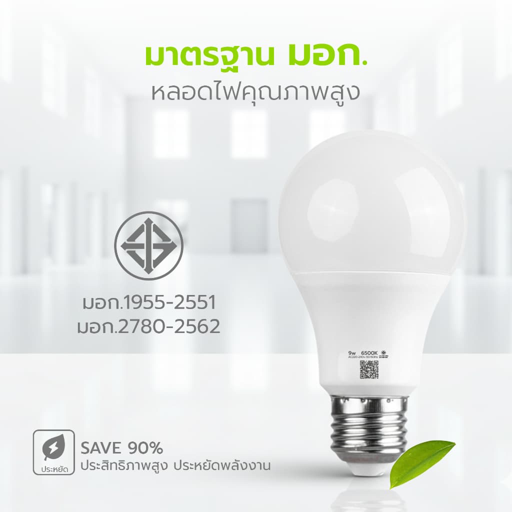 HOMEC หลอดไฟ LED หลอดไฟ ขั่ว E27 5w 7w 9w 12w 15w สำหรับโคมไฟประดับบ้าน โคมตั้งโต๊ะ หรือโคมทั่วไป รูปที่ 8