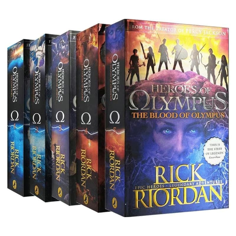 5 Books/Set Percy Jackson & The Olympians Level 1/2 Novel Books Children's English Picture Book Sets รูปที่ 5