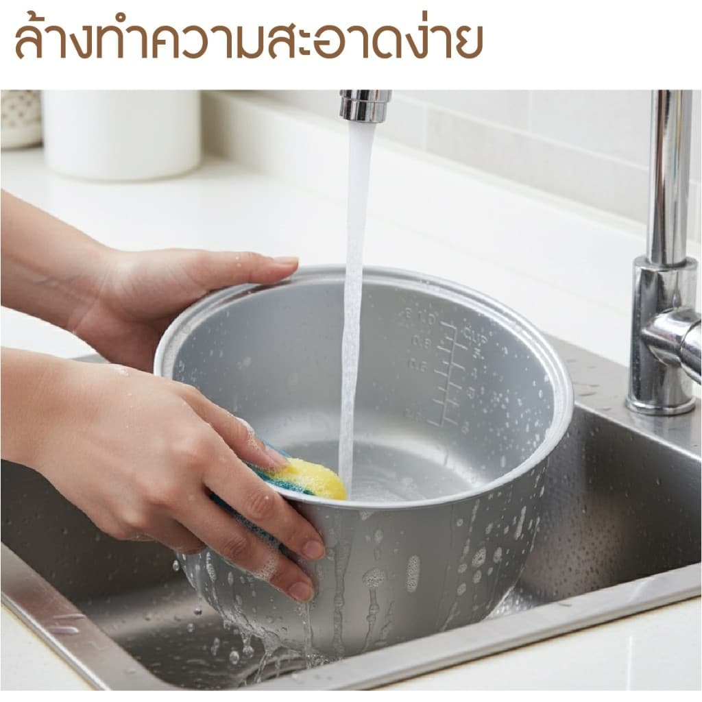 Sanrio หม้อหุงข้าวไฟฟ้า รุ่น RC-116 ลาย POMPOMPURIN รุ่น 2025 ขนาด 1 ลิตร กำลังไฟ 400 วัตต์ รูปที่ 8