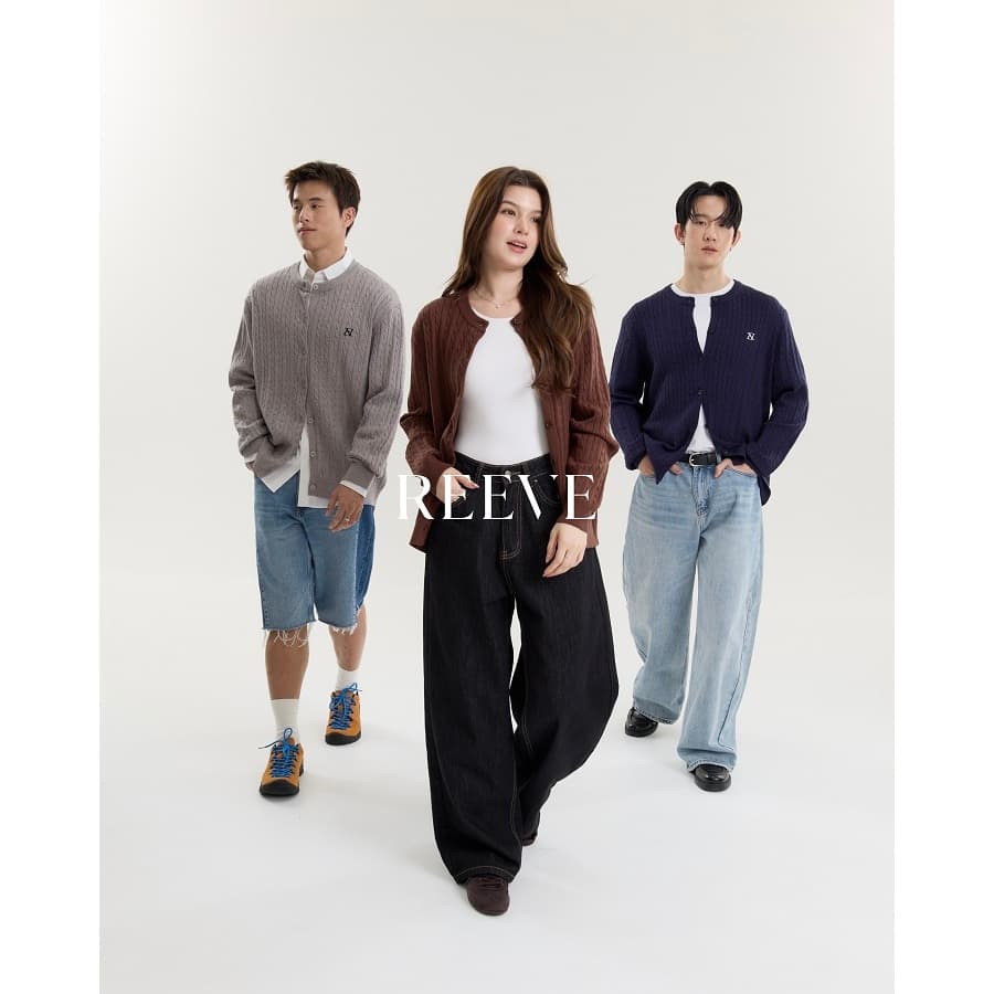 REEVE TWIST CARDIGAN - เสื้อคาร์ดิแกนถัก ผ้าKnit รูปที่ 2