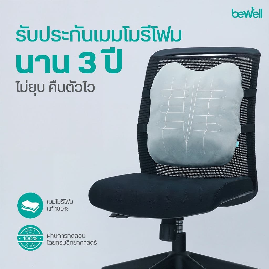 Bewell Ergocushion Series เบาะรองหลัง รองรับหลังได้ดีกว่าเดิม พัฒนาร่วมกับนักกายภาพ รูปที่ 9