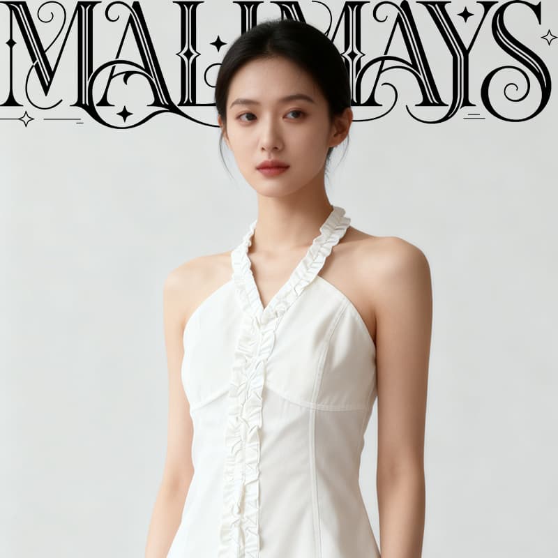 MALIMAYS Dearie Top เสื้อครอปคล้องคอ รูปที่ 9