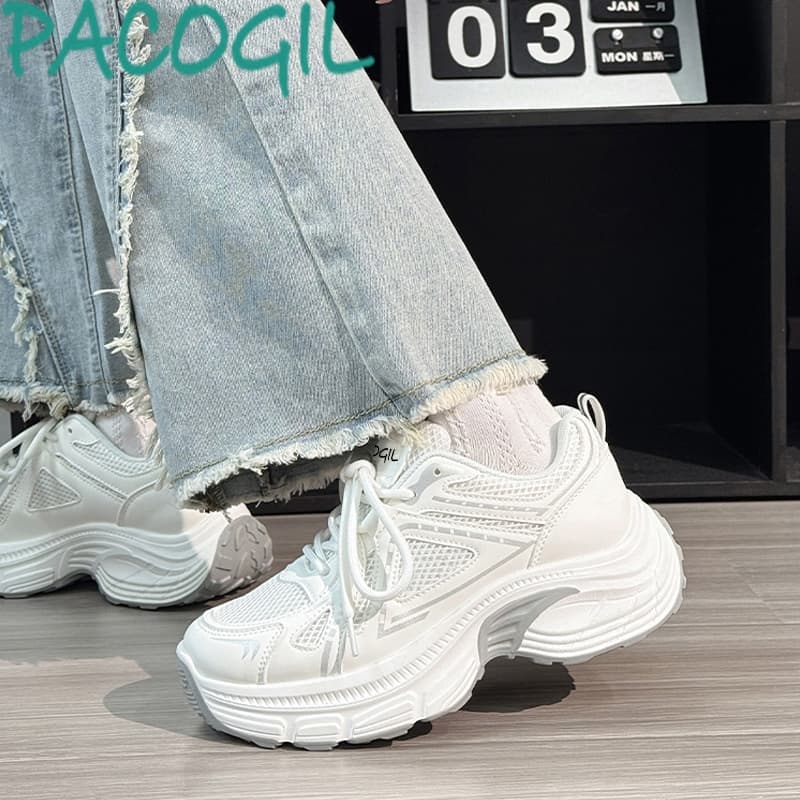 รองเท้าเกาหลี ไซส์ใหญ่ 36-42 - รองเท้าสนีกเกอร์น้ำหนักเบา ใส่ได้ทุกวัน สบายเท้า สำหรับสตรีเท้ากว้าง ใส่เดินนานไม่เมื่อย รูปที่ 2
