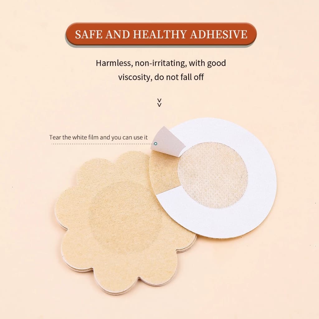 100 ชิ้นสติกเกอร์หัวนมทิ้งที่มองไม่เห็นสติกเกอร์หน้าอกไม่ทอ Bra Breast Patch Bra - less Pasties Pad ฝาครอบหัวนมสติกเกอร์ รูปที่ 6