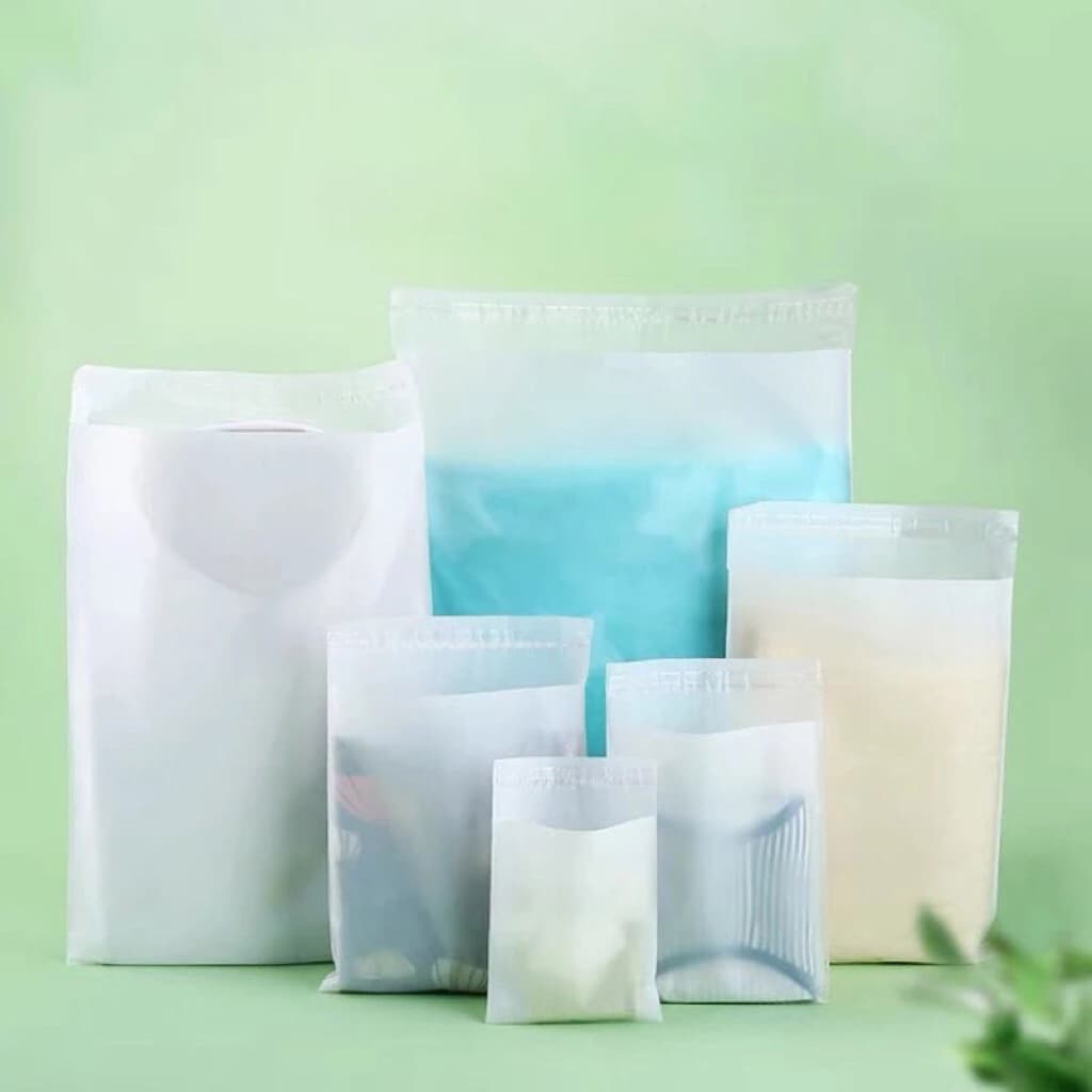 ซองฝากาวแบบขุ่นย่อยสลายได้ biocompostable bag แบบไม่มีลาย gco02 รูปที่ 5