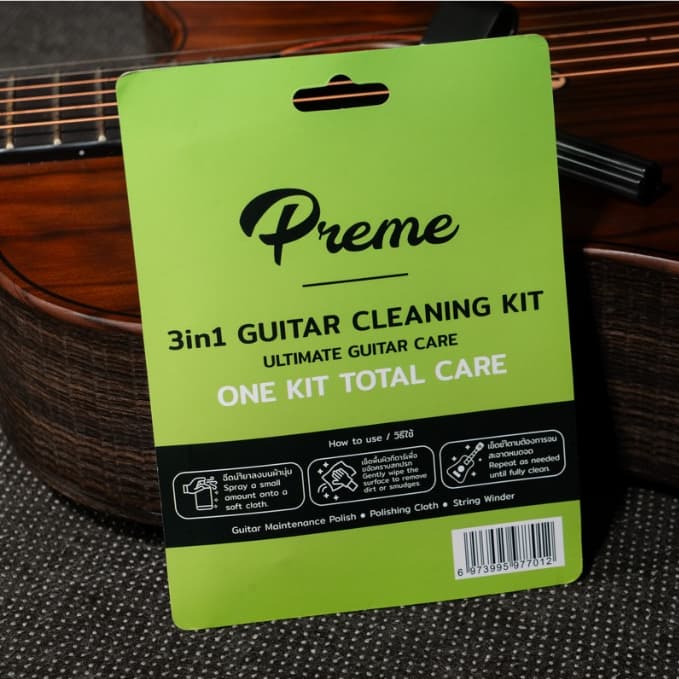 Preme น้ำยาทำความสะอาดกีตาร์ 3in1 guitar cleaning kit อุปกรณ์ดูแลกีตาร์ รูปที่ 8