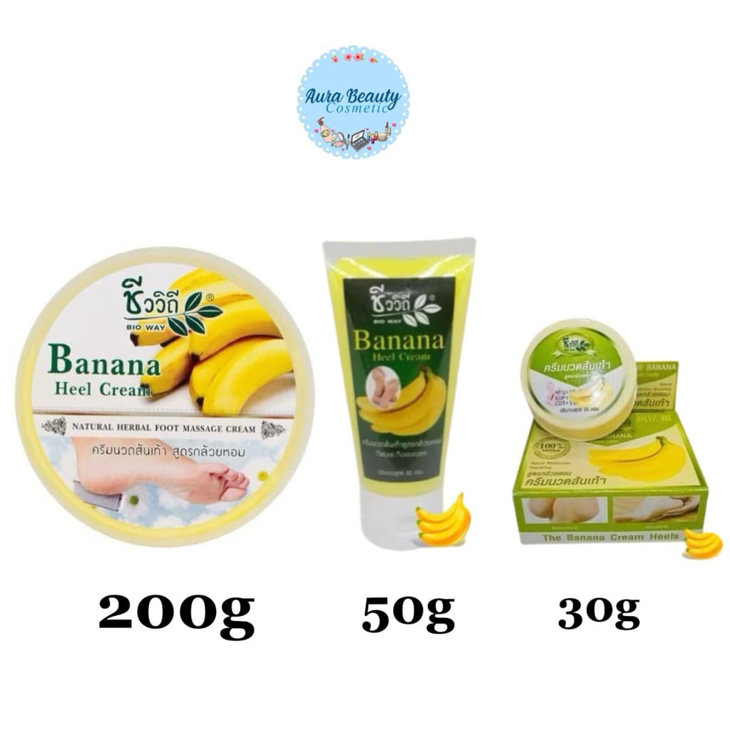 Chivavithi The Banana Cream Heels 200 g ครีมทาส้นเท้าแตก ชีววิถี สูตรกล้วยหอม รูปที่ 1