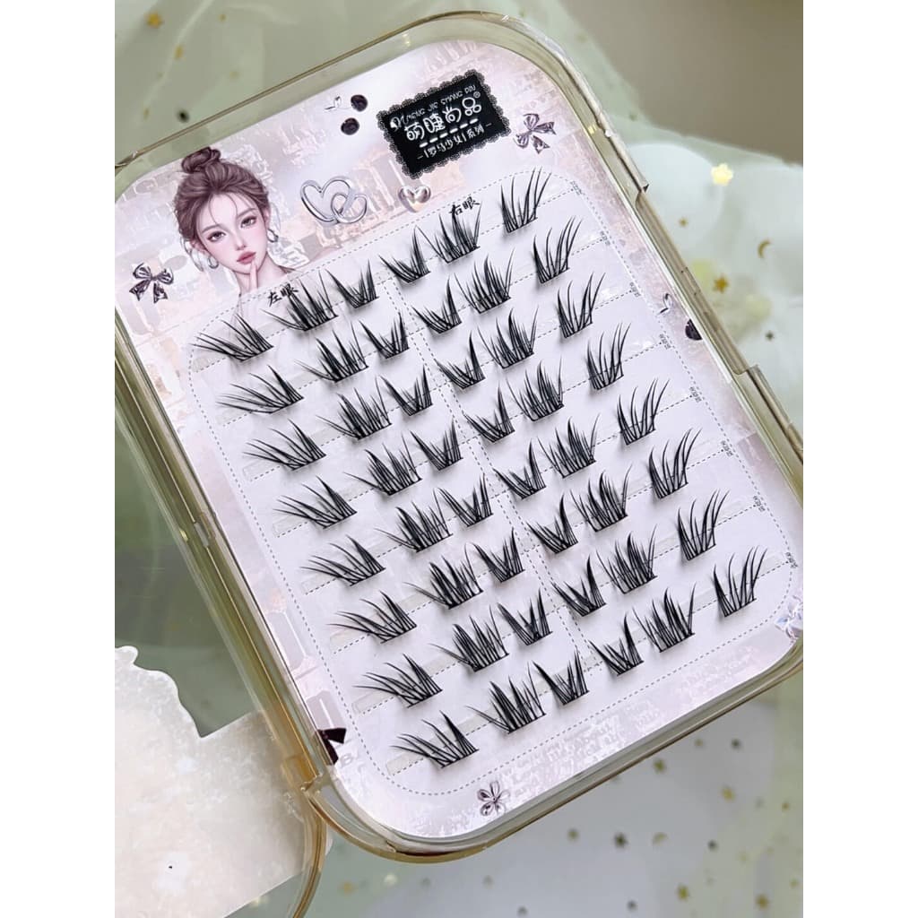 ขนตาปลอม รุ่น LULUNA ขนตาปลอม 3D แบบช่อ Cateye Style หางตาเฉี่ยว ยาว 10-13mm ยาวนุ่ม ไม่แข็ง เป็นธรรมชาติ บางเบา สบายตา รูปที่ 9