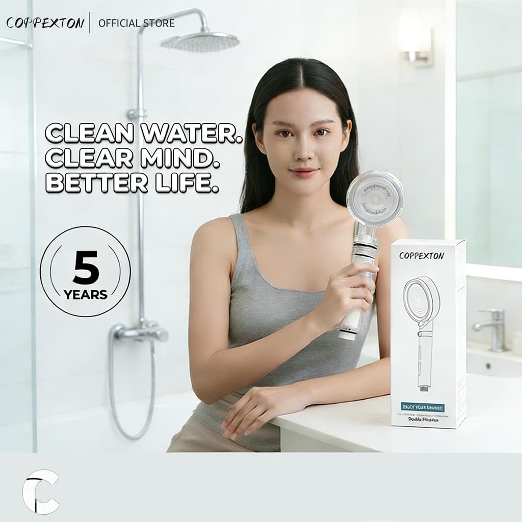 COPPEXTON Shower Filter ฝักบัวกรองน้ำ + รับฟรี Cotton Micro Filter ไส้กรองฝักบัว 3 ชิ้น รับประกัน 5 ปี รูปที่ 4