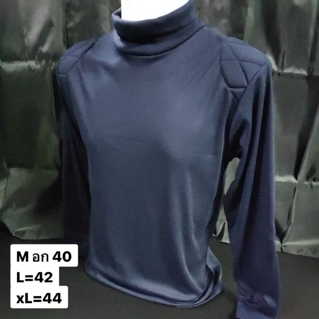 เสื้อยื้ดแขนยาวบุไหล่บุศอกสีพื้นสำหรับทำกิจกรรมกลางแจ้งขนาดไซร์ M อก40 L42 xl44 รูปที่ 9