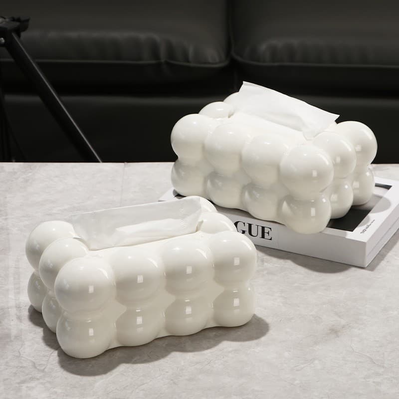 กล่องทิชชู่ กล่องใส่ทิชชู่มินิมอล กล่องใส่กระดาษทิชชู่ TISSUE BOX ของตกแต่งบ้าน กันฝุ่น กันน้ำ รูปที่ 7