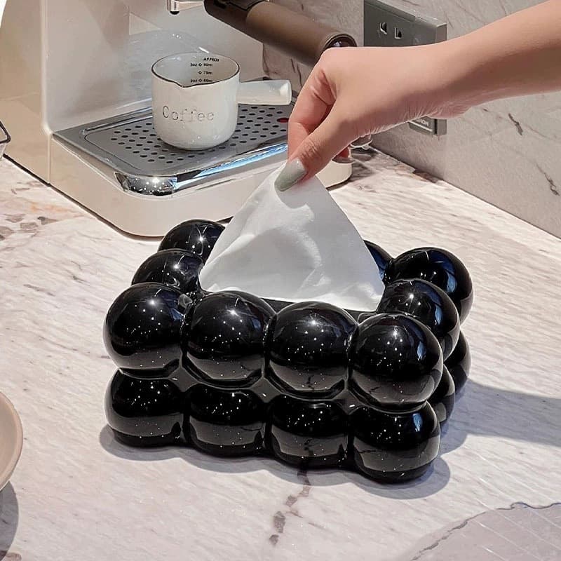 กล่องทิชชู่ กล่องใส่ทิชชู่มินิมอล กล่องใส่กระดาษทิชชู่ TISSUE BOX ของตกแต่งบ้าน กันฝุ่น กันน้ำ รูปที่ 9