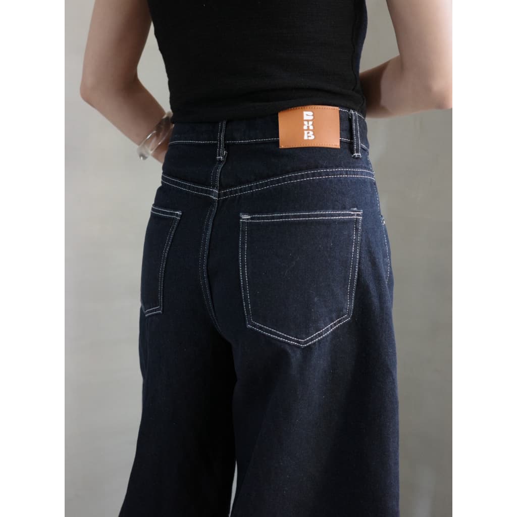 BXB - 68 Barrel Denim กางเกงยีนส์ทรงบาเลล สีพื้น l รูปที่ 7