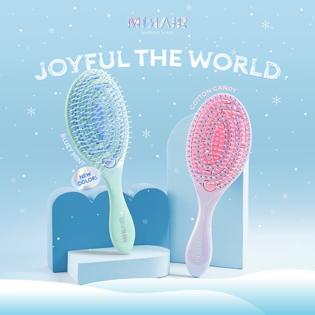 ถูก/แท้/มีไลฟ์ หวี Mirair Joyful Everyday Brush&Wash Grip Blissful Scalp Brush มิแรร์ หวีผมเปียก หวีสระผม หวีสะอาด รูปที่ 3