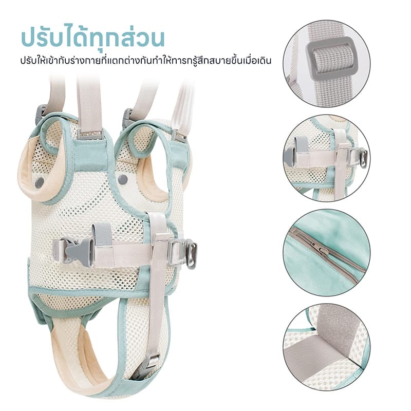 สายพยุงหัดเดินเด็ก เป้ฝึกเดิน2ใน1 สำหรับทารก9-24เดือน+สายจูงพรีเมี่ยม รูปที่ 6