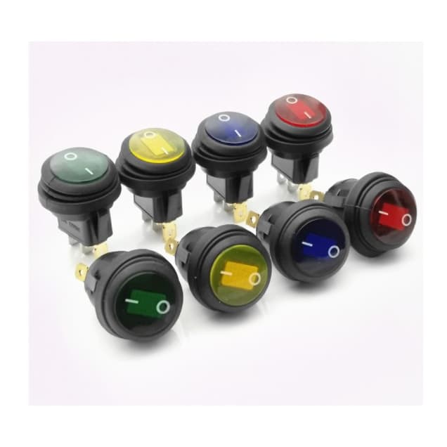 สวิท สวิต สวิทช์ กลม กันน้ำ DC 12V 20A รุ่น KCD2 3ขา มีไฟ LED 20mm. ใช้กับไฟ DC 12V มีไฟ LED แสดงสถานะการเปิดปิด รูปที่ 2