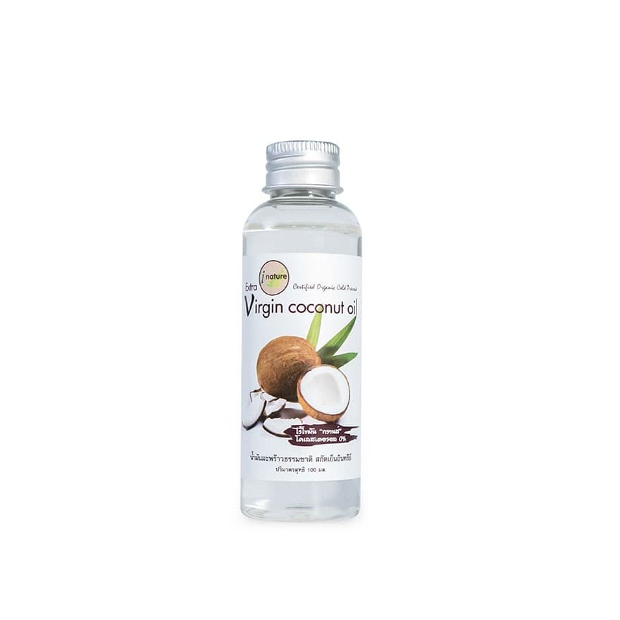 I-Nature Extra Virgin coconut oil 100ml ไอเนเจอร์ น้ำมันมะพร้าวสกัดเย็น รูปที่ 2