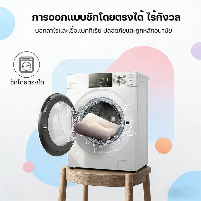 หมอน หมอนสุขภาพ หมอนครัวเรือน หมอนหนุนใบใหญ่ เสริมคอ ทนกันไรฝุ่นนอนสบาย หมอนนอน หมอนนุ่ม รูปที่ 9