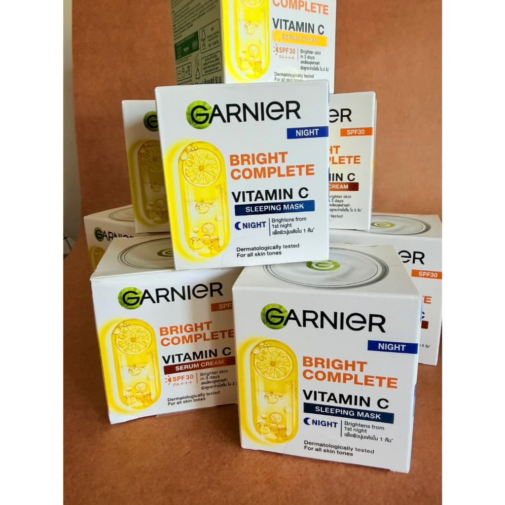 ทุกวัน&ผลิตใหม่ Garnier Bright Complete Day & Night cream การ์นิเย่ บูสเตอร์ เดย์ครีม ไนท์ครีม ขนาด 50ML รูปที่ 4