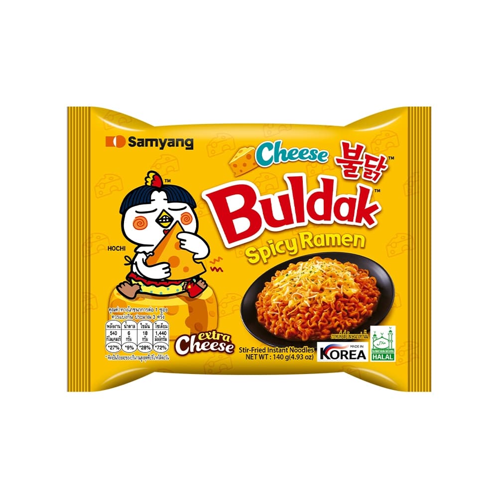 Samyang Buldak Hot Chicken Cheese Ramen ซัมยัง บูลดัก ฮอต ชิคเก้น ชีส ราเมง 700ก. รูปที่ 4