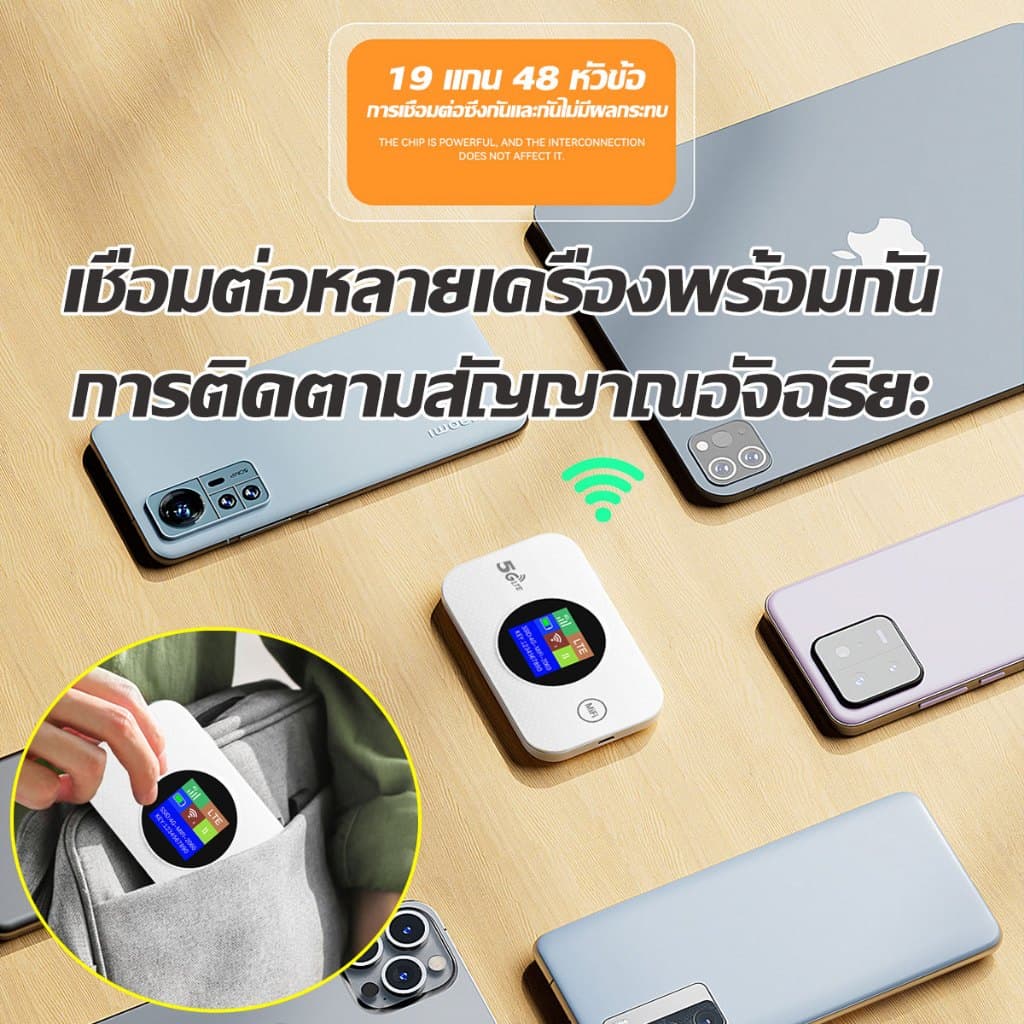พอกเก็ตไวไฟD-LINK 5G 2300Mbps Pocket WiFi พกพาไปได้ทุกที่ ใส่ซิมแล้วใช้ได้ทันที ไวไฟพกพา ไวไฟพกพาใส่ซิม โมบายไวไฟ รูปที่ 8