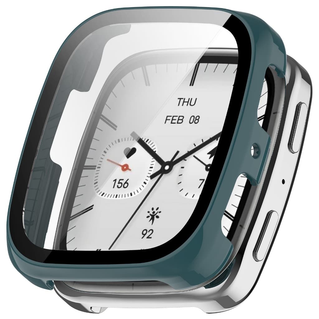 เคสสําหรับ Huami Amazfit Active 2 Square แฟชั่น กรอบ กันชน เคส + HD บาง กระจกนิรภัย ป้องกันรอยขีดข่วน ป้องกันหน้าจอ รูปที่ 4
