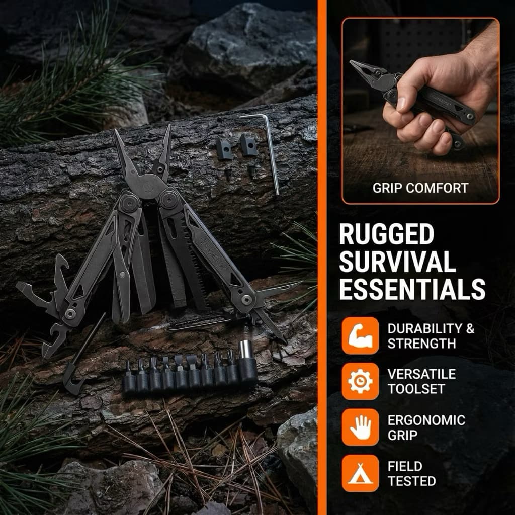 Multi-functional combination pliers, vehicle-mounted multi-functional pliers, combination folding pliers รูปที่ 5