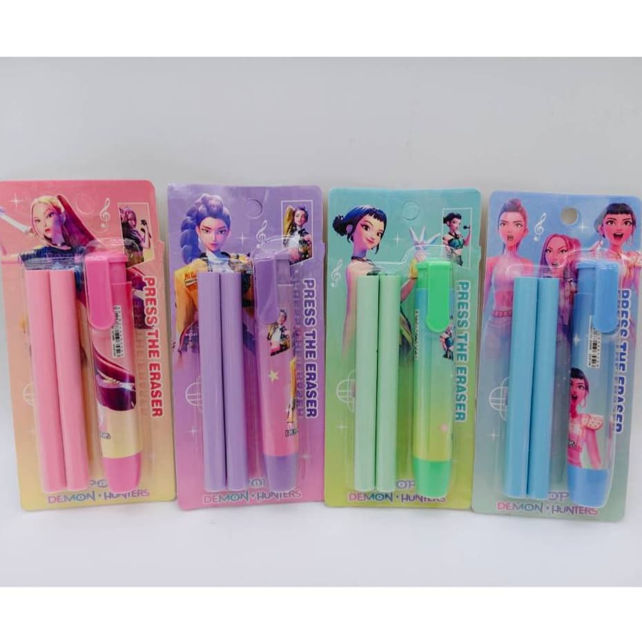 แพ็ค12 ชุด ลายการ์ตูน ยางลบกด+ไส้รีฟิว แฟนซี ลายการ์ตูนน่ารัก สีสวยน่าใช้ เครื่องเขียน โรงเรียน รูปที่ 7