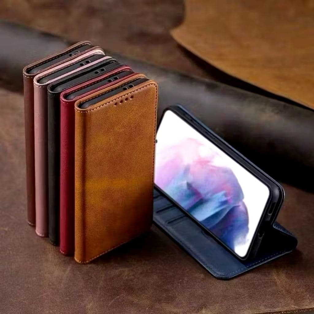 เคสฝาพับหนัง สำหรับ Samsung A23 A53 A73 A52 A52S A33 A32 A32 4G A13 4G A72 A12 M12 A02 M02 A03 A02Sตั้งได้ รูปที่ 5