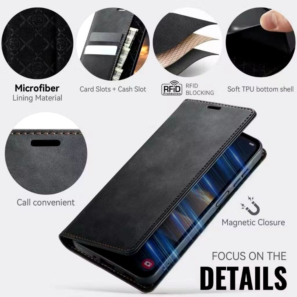 เคสฝาพับหนัง สำหรับ Samsung A23 A53 A73 A52 A52S A33 A32 A32 4G A13 4G A72 A12 M12 A02 M02 A03 A02Sตั้งได้ รูปที่ 3