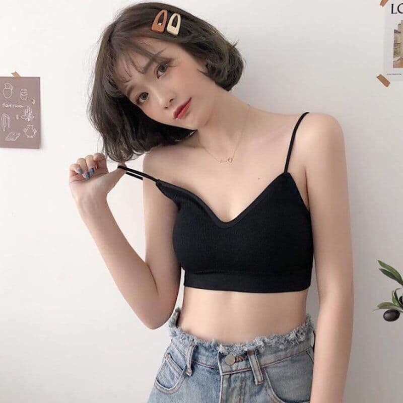 NY005 สปอร์ตบราสายเดี่ยวผ้าร่อง สปอร์ตบรา แบบสวม มี7สี มีฟองน้ำ บราสายเดี่ยว บราผ้านิ่ม บราไร้ขอบ รูปที่ 6