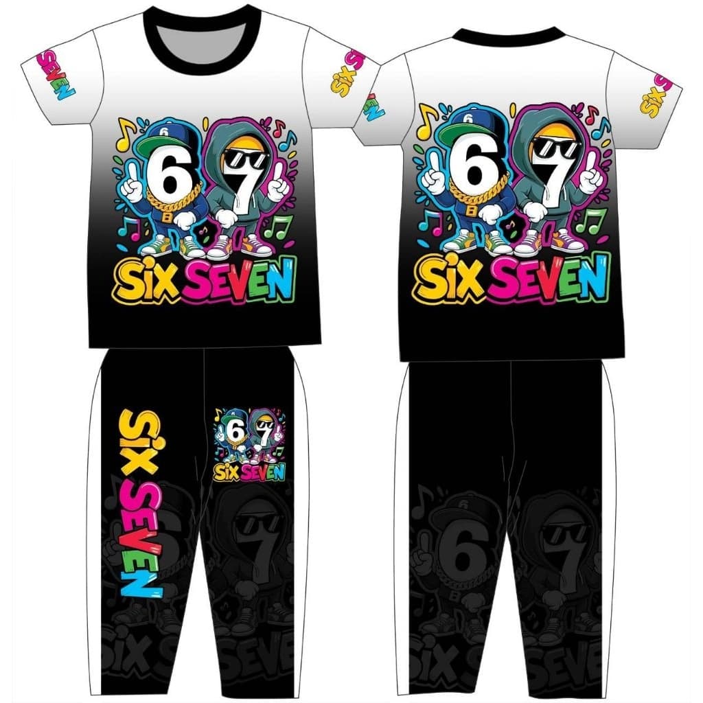 มาแรง!!ชุดเด็กsixsevenสีสันสดใส ใส่แล้วหล่อเท่ห์สุดๆ 2-12ปีใส่ได้ พิมพ์ลายทั้งตัว งานไทย รูปที่ 5