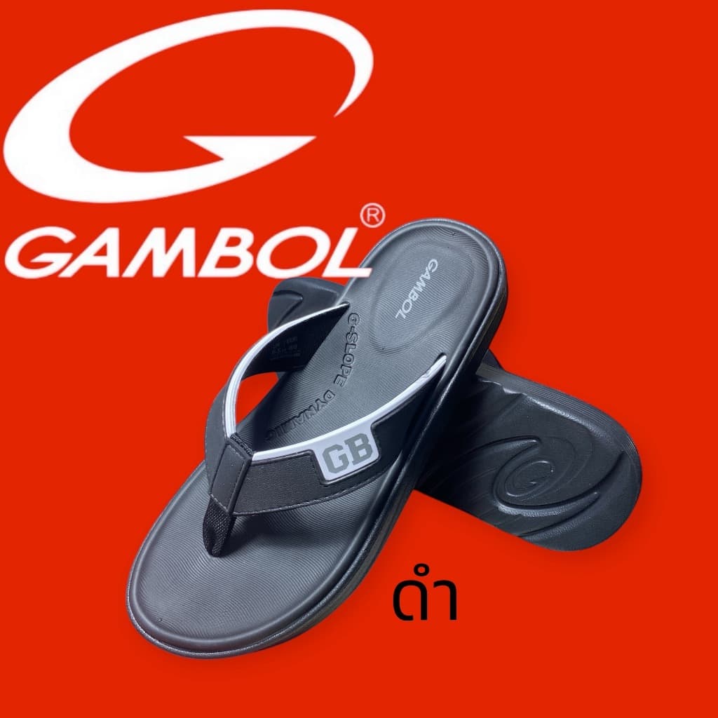GAMBOLรองเท้าแตะหนีบรุ่นGM41145siez40-44สีดำ/ครีม/น้ำตาล/เทาเข้ม รูปที่ 5
