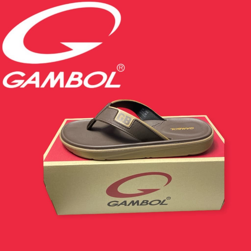 GAMBOLรองเท้าแตะหนีบรุ่นGM41145siez40-44สีดำ/ครีม/น้ำตาล/เทาเข้ม รูปที่ 9
