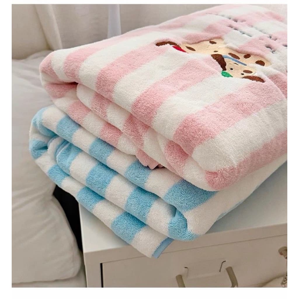 ผ้าเช็ดตัวลายน้องหมาน่ารัก ผ้าฟลีช ทำจากผ้า Coral Fleece ขนนุ่ม ซับน้ำดี แห้งไว รูปที่ 9