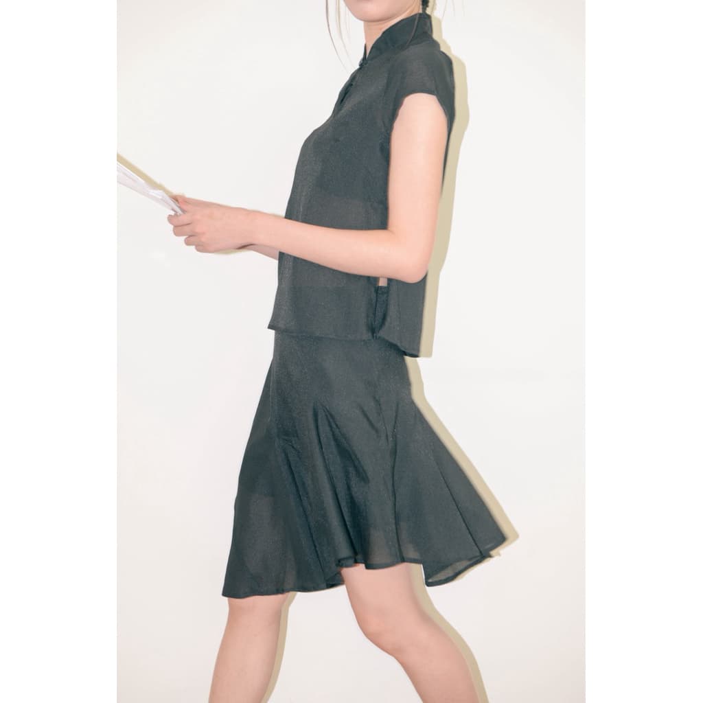 Hansel skirt - Highestjump กระโปรงจีบเฉียงซับใน แนะนำ รูปที่ 5