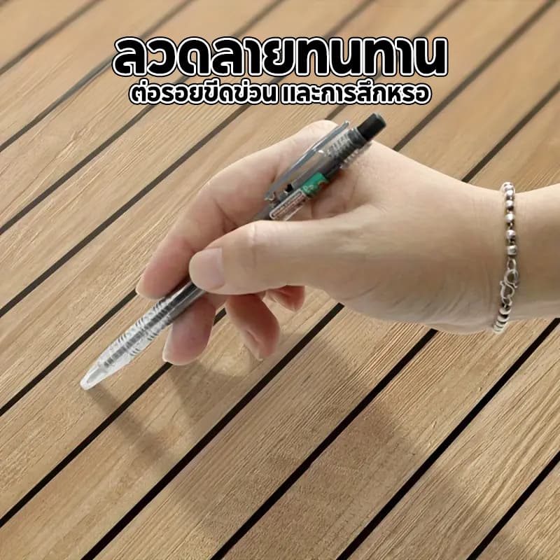 1PCS 30*60 ซม กั๊กผนังไม้แนวไลน์บาง ใส่ห้องนอนสบายใจ สไตล์น้ำตาลอบอุ่น ทนทานและกันความชื้น รูปที่ 4