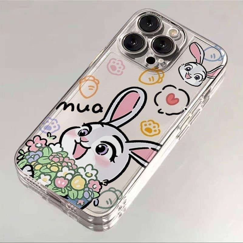 สินค้า ! ลาย Nick & Judy จาก Zootopia เคส iPhone 17/16/15/14/13/12/11/XS/7/8 คู่รัก IP เต็มไปด้วยความรัก รูปที่ 3