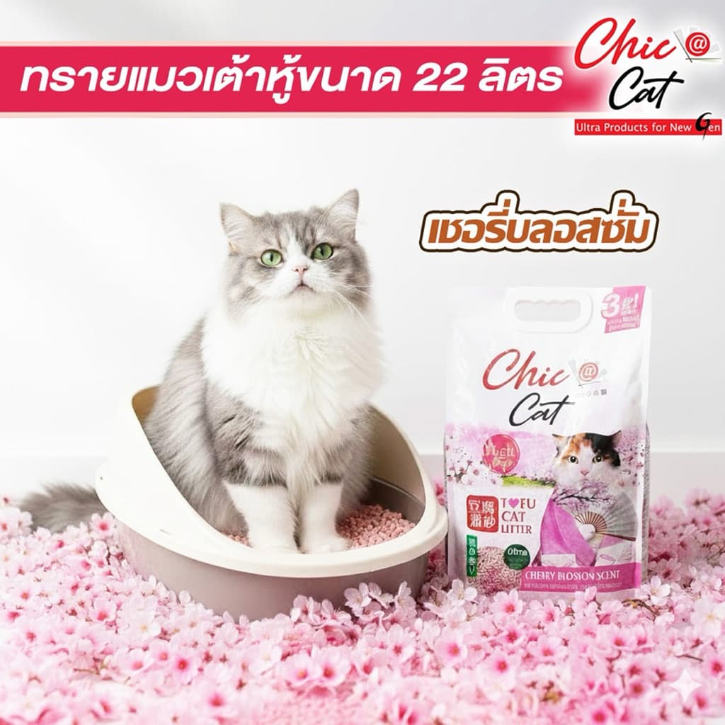 Chic@Cat ชิคแคท 22ลิตร Tofu cat Litter ทรายแมวเต้าหู้ รูปที่ 9