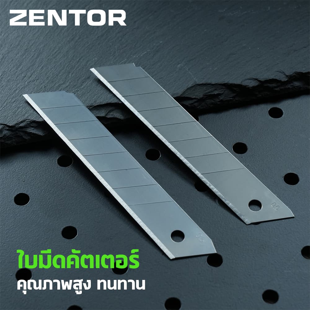 Zentor ใบมีดคัตเตอร์ ใบมีด 9/18/19 มม. ใบมีด CK75 คม แข็งแรง ทนทาน 10ชิ้น/กล่อง Knife Blade รูปที่ 2