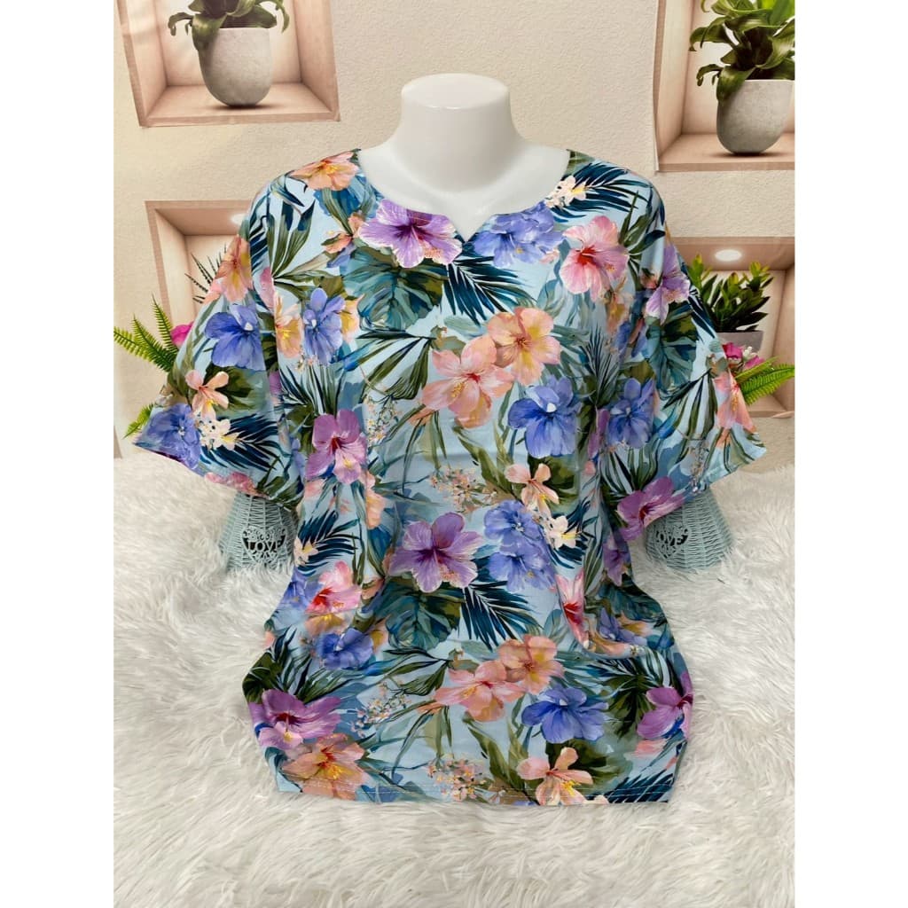 เสื้อสปัน เสื้อสาวอวบ ไซส์ใหญ่ เสื้อสงกรานต์ รับหน้าร้อน ผ้านิ่มใส่สบาย รุ่น1014 รูปที่ 2