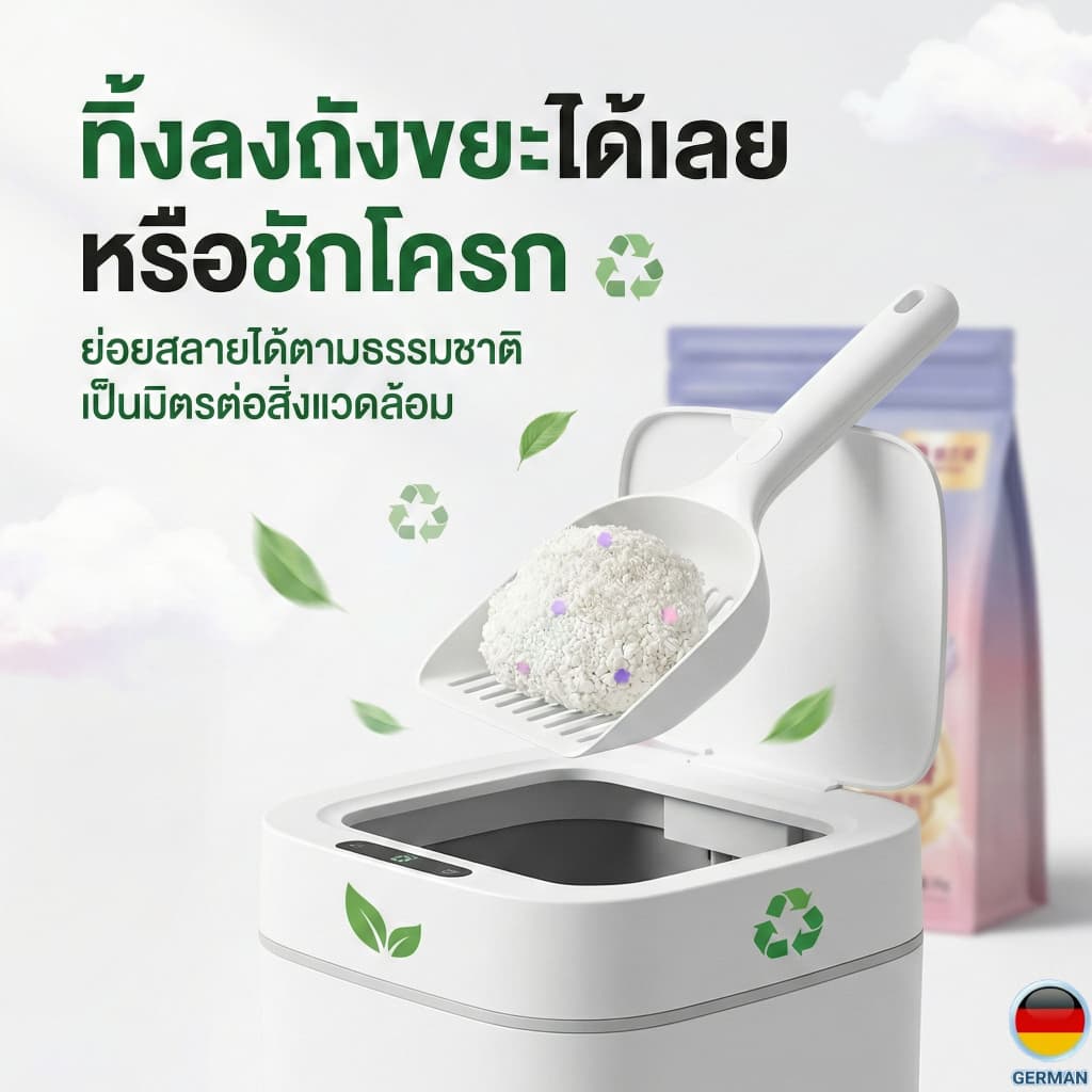 ทรายแมว PetClear 5kg จับตัวเป็นก้อนใน 3 วินาที ทำความสะอาดง่าย ไร้ฝุ่น กลิ่นหอมอ่อนๆ รูปที่ 5
