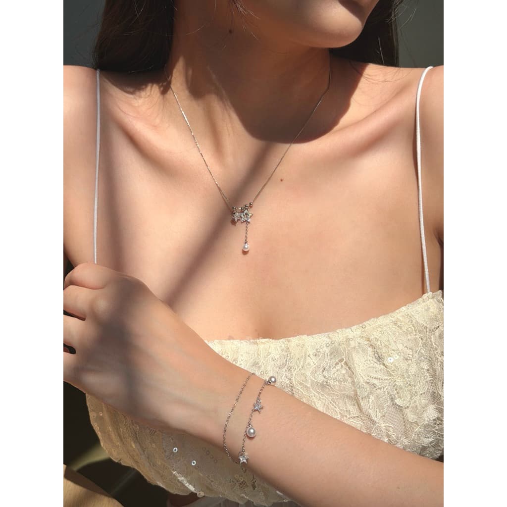 Socrush.bkk | WHISPERING STAR bracelet | SB-098 | สร้อยข้อมือ ดาว มุก เลเยอร์ รูปที่ 6