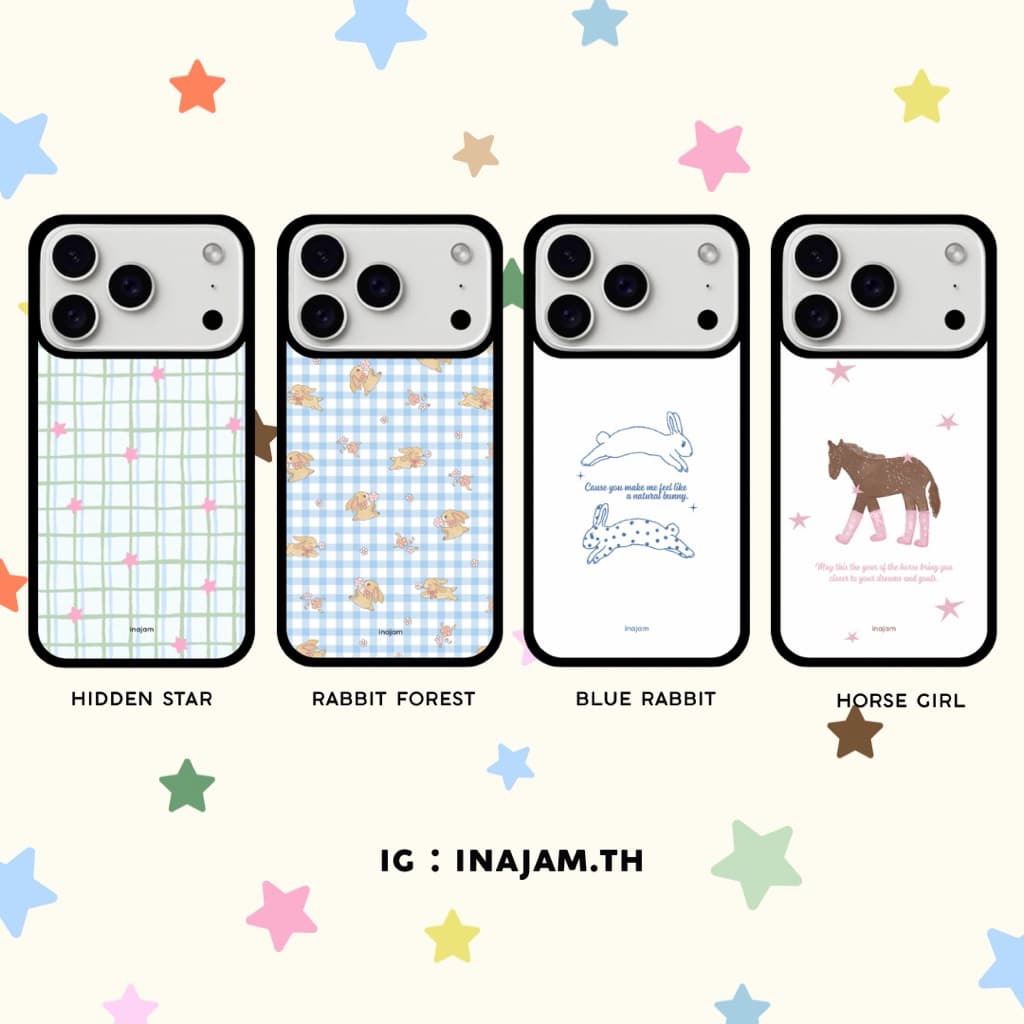เคสไอโฟนแบรนด์ Inajam | Hidden Star | Rabbit Forest | Blue Rabbit | Horse Girl รูปที่ 1