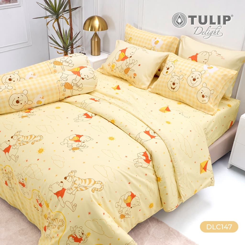 TULIP Delight ชุดผ้าปูที่นอน หมีพู ลิขสิทธิ์แท้ดิสนีย์ Disney Winnie The Pooh DLC147 ผ้าห่ม ผ้านวม ผ้าปูที่นอน รูปที่ 4
