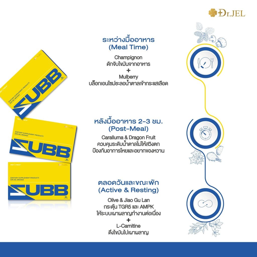 Dr.Jel ZUBB เม็ดลีนเจพุฒ ลดน้ำหนัก คุมหิว บล็อคแป้ง น้ำตาล ไขมัน เร่งเผาผลาญ ด็อกเตอร์เจล รูปที่ 6