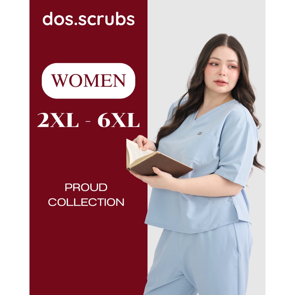 dos.scrubs รุ่น Proud - ชุดสครับแพทย์ ชุดแพทย์ไซส์ใหญ่ ทรงผู้หญิง รูปที่ 1